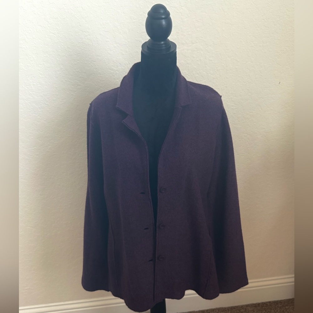 Eileen Fisher Deep Purple Jacket